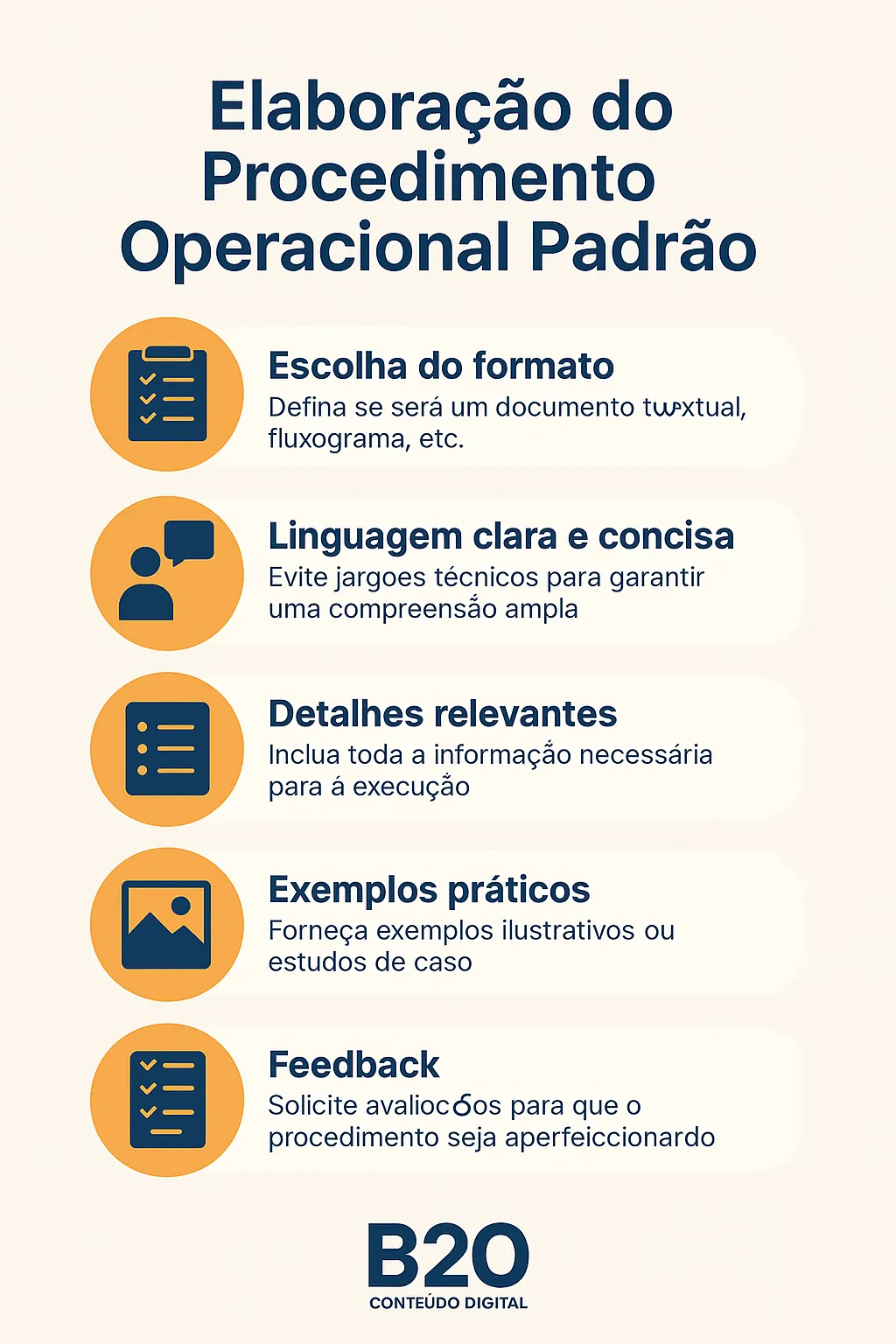Passos de como iniciar um procedimento Operacional Padrão