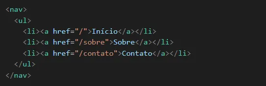 Tags de Navegação e Seção
