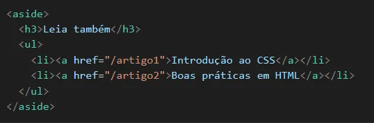 Outras Tags Semânticas Importantes