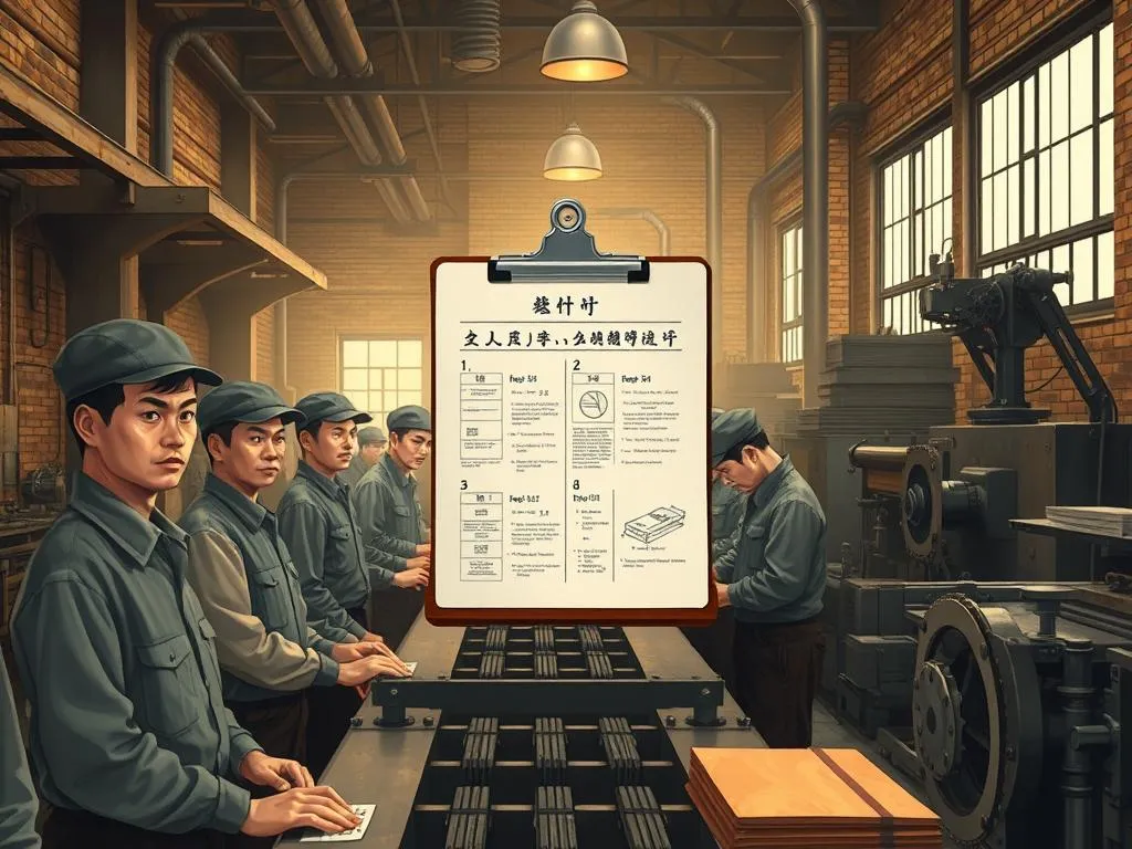Representação digital de Procedimento Operacional Padrão durante a Revolução Industrial Japonesa
